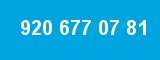 920 677 07 81 920 677 07 81